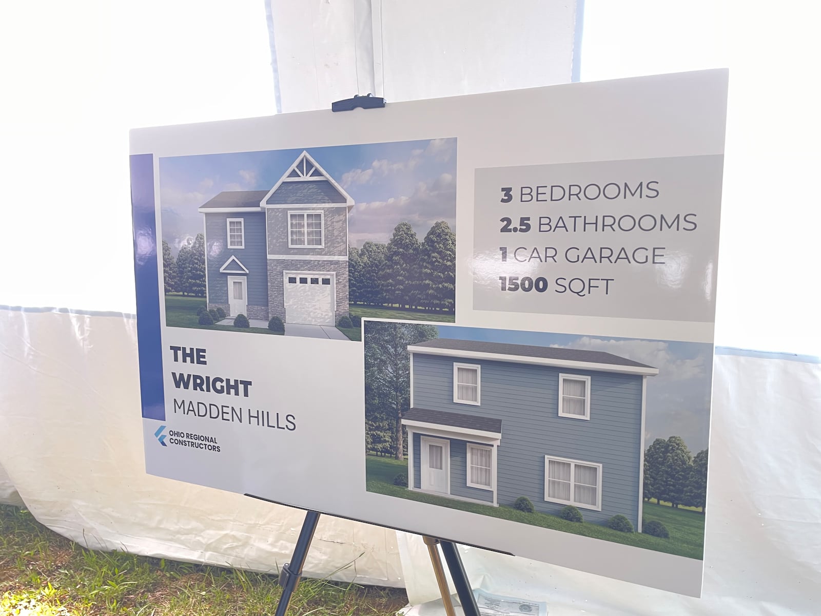 Madden Hills concept art for the $17 million Montgomery County Landbank program shows three-bedroom homes in a modern style.