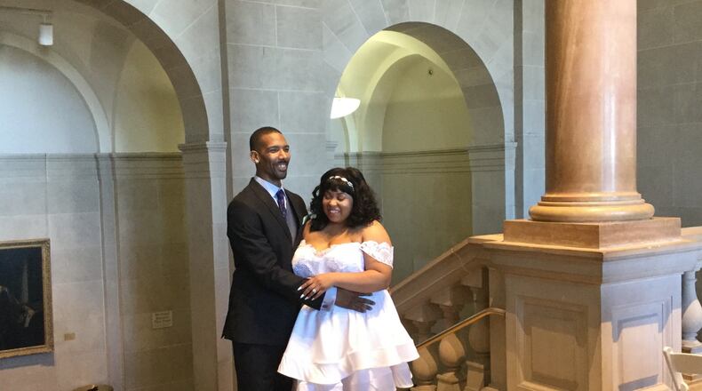 Brandon Cooper is shown with this wife, Brittney Cooper. Brandon Cooper was shot and killed Wednesday morning while driving for Lyft. / CONTRIBUTED