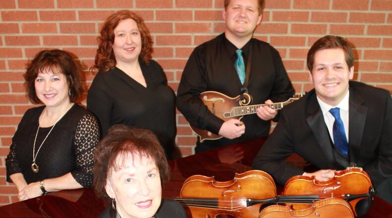 The Herndon family was honored as Ohio Federation of Music Clubs’ Musical Family of the Year at their convention earlier this year. The five family members are (clockwise from front) Lucy Goodell Herndon, Lynn Herndon Denney, Lynda Herndon, Ian Denney and Nicholas Denney. CONTRIBUTED