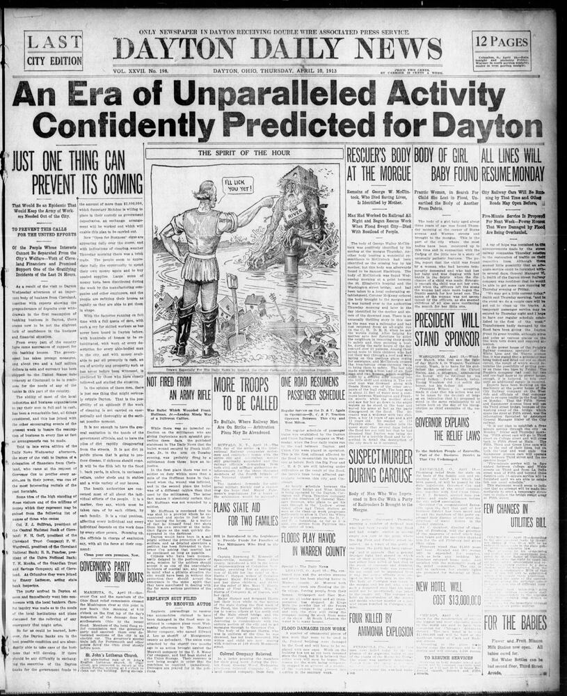 Dayton history pages 1913 Flood