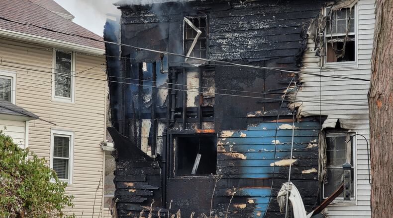 Middletown fire and police officials responded to a report of an explosion at a house in the 2500 block of Flemming Road on Monday, Jan. 11, 2021. NICK GRAHAM / STAFF