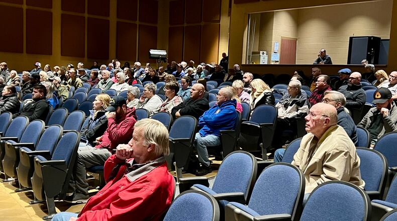 The city of Brookville on Monday, Jan. 27, 2024, held the first in a series of meetings about its proposed comprehensive land use plan project. AIMEE HANCOCK/STAFF