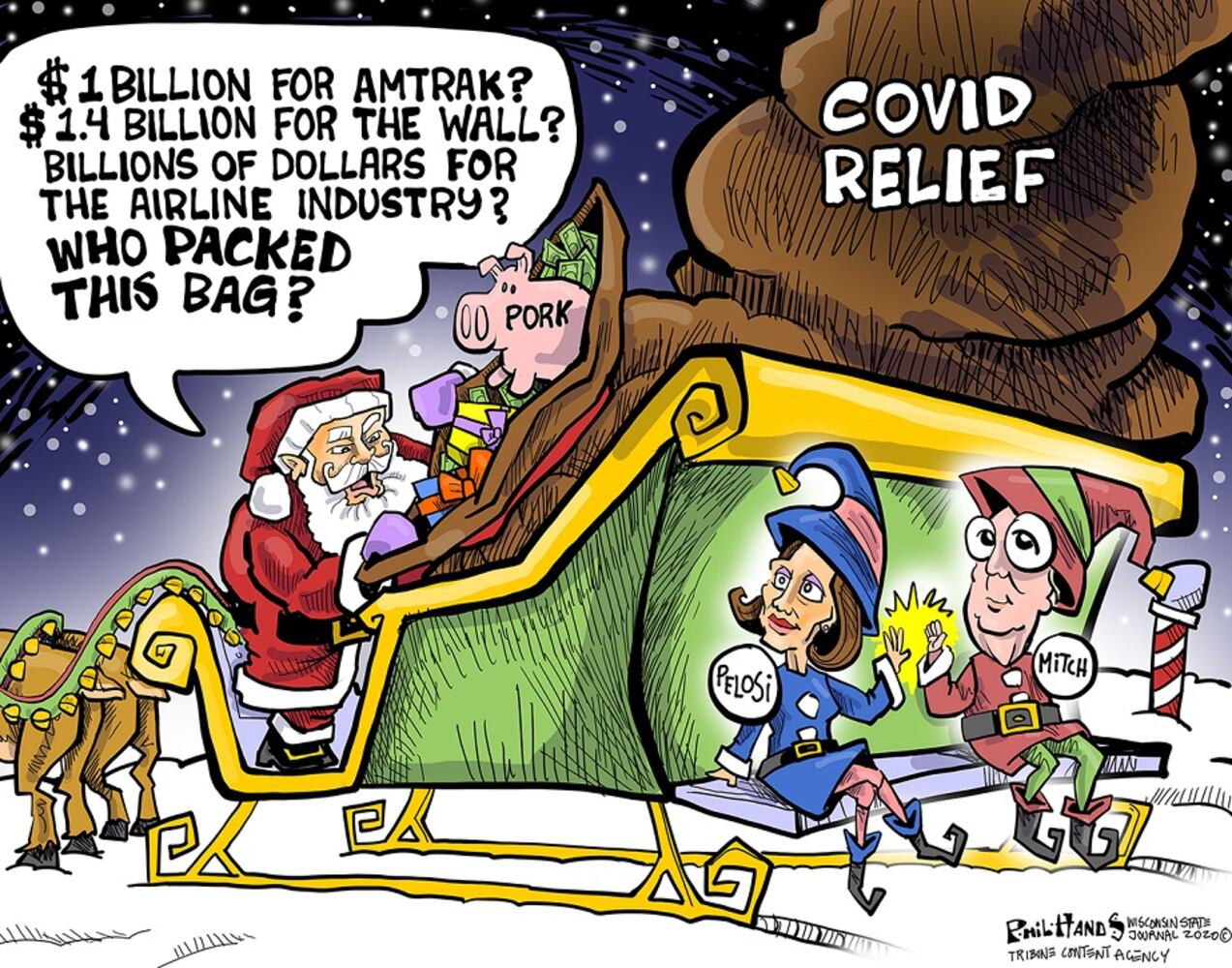 Week in cartoons: Stimulus checks, Christmas and more