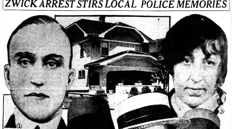 Bob Zwick and his girlfriend Rose with the house they lived in on Knecht Dr. in Dayton. DAYTON DAILY NEWS ARCHIVES