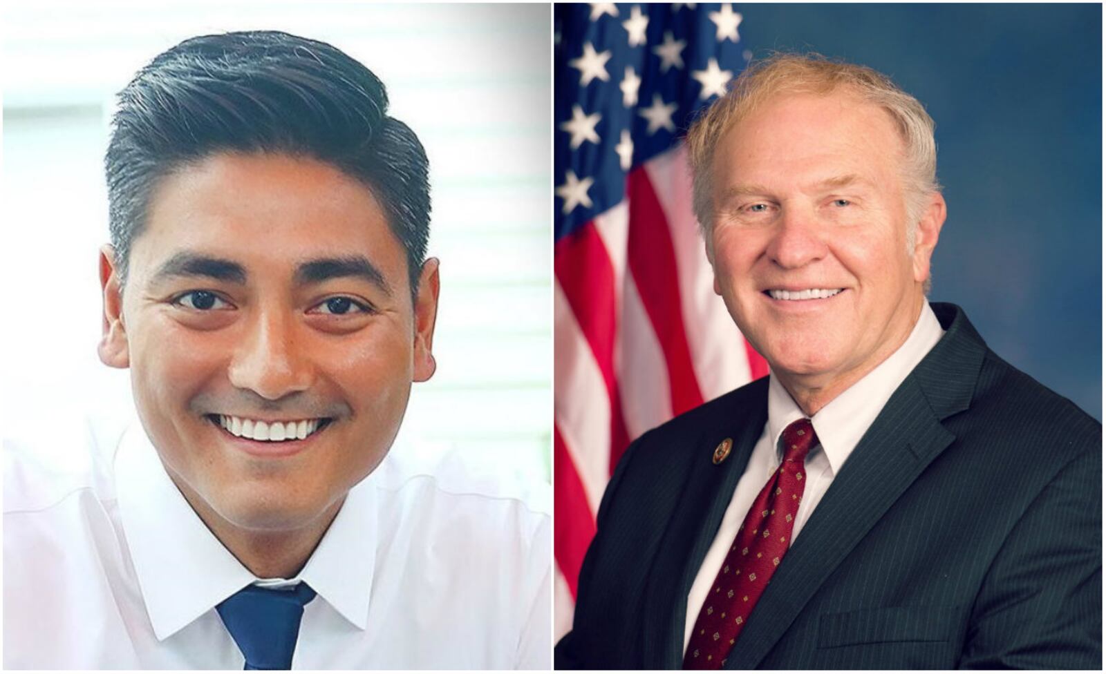 Aftab Pureval (left) and Steve Chabot, candidates for Ohio's First Congressional District.