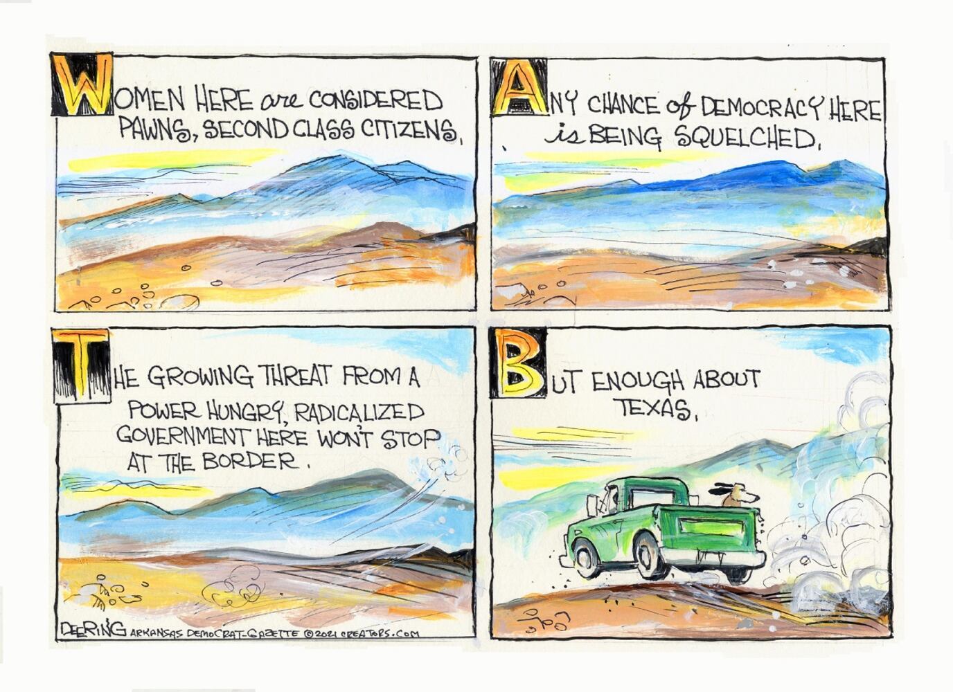 Week in cartoons: Afghanistan, Texas abortion law and more