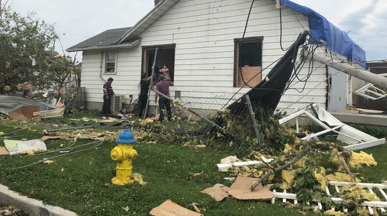 Tornado damage in Old North Dayton. STAFF
