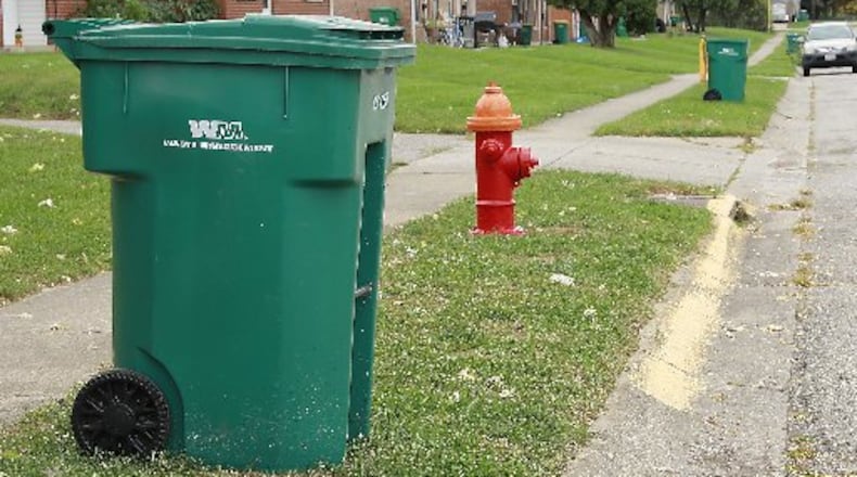 Commercial and residential waste pickup rates in Fairborn will change in April. BILL LACKEY / FILE