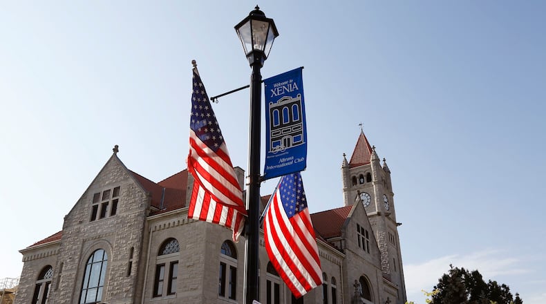 Xenia has nice looking banners and flags lining Detroit and Main Streets for Independence Day.  Fireworks are scheduled to be over Shawnee Park on Friday.  TY GREENLEES / STAFF