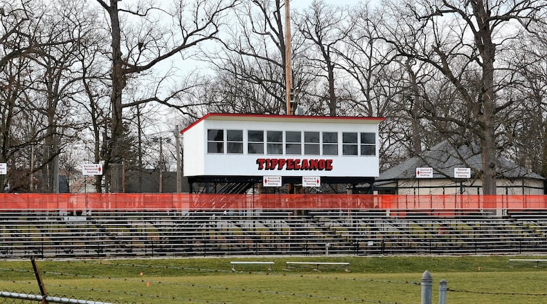 The Tipp Pride Association is working to raise $4.9 million for a new stadium at the City Park in Tipp City. This is the current stadium. CONTRIBUTED
