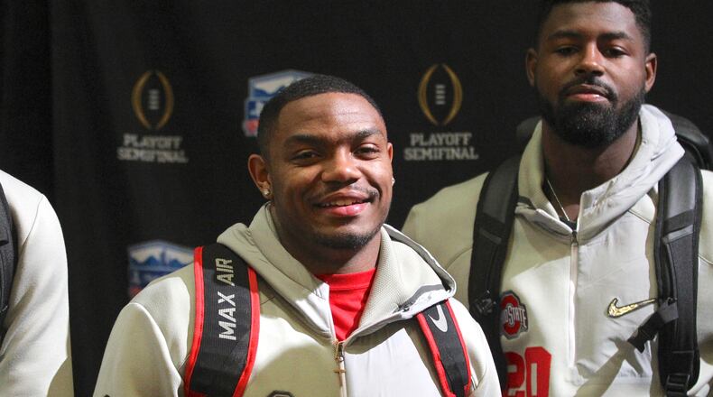 Ke'Von Huguely at Fiesta Bowl Media Day on Dec. 29, 2016.