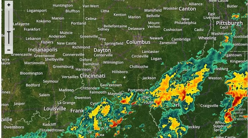 Interactive map on whio.com about 5:30 p.m. Wednesday, Aug. 17, 2016.