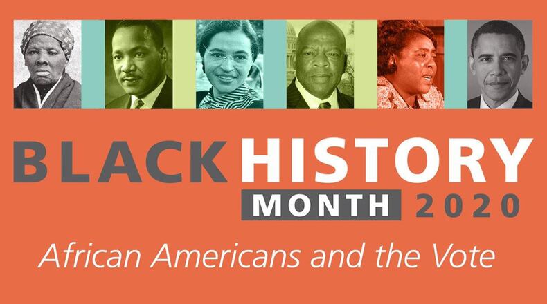 February is Black History Month and Wright-Patterson Air Force Base is recognizing the services and sacrifices made by African Americans throughout the month. This year’s theme for Black History Month is ‘African Americans and the Vote.’ (Courtesy graphic)