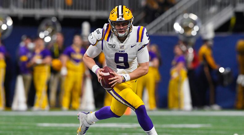 FILE - In this Dec. 7, 2019, file photo, LSU quarterback Joe Burrow