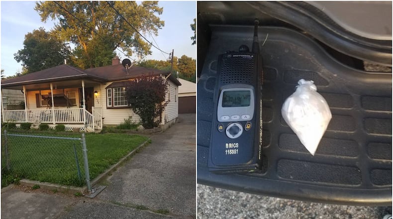 Middletown police seized bags of fentanyl (right) from a house on Vannest Avenue (left) June 28 while serving a search warrant.