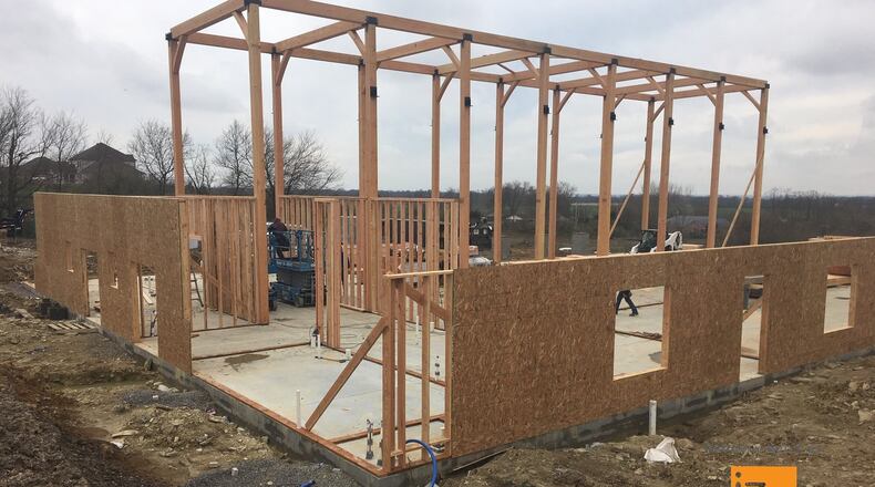 Construction continues on the Stone Valley Meadows, a wedding center on Robinson-Vail Road. STAFF/LAWRENCE BUDD