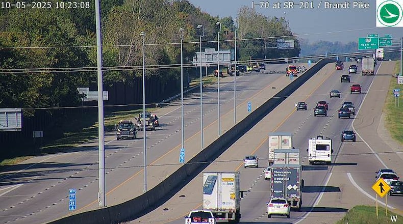 I-70 at ST 201 / Brandt Pike, courtesy of OH-GO.