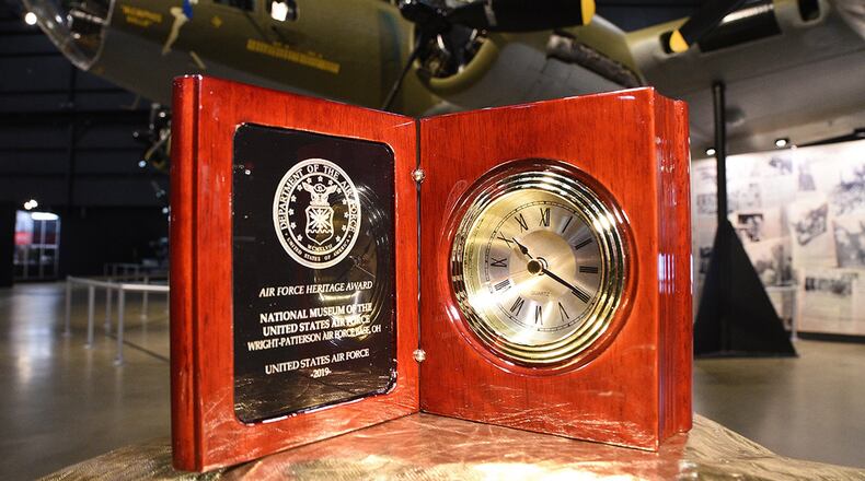 The Memphis Belle has been named by the U.S. Air Force History and Museums Program as a recipient of the 2019 Air Force Heritage Award for its restoration by the National Museum of the U.S. Air Force. (U.S. Air Force photo/Ken LaRock)