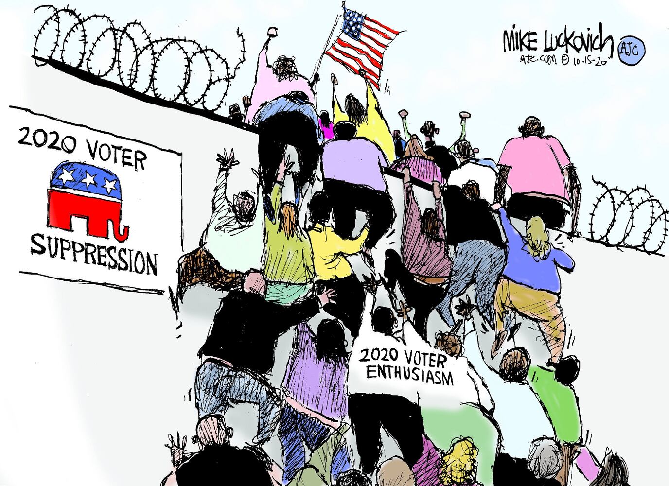 Week in cartoons: Town halls, Amy Coney Barrett and more