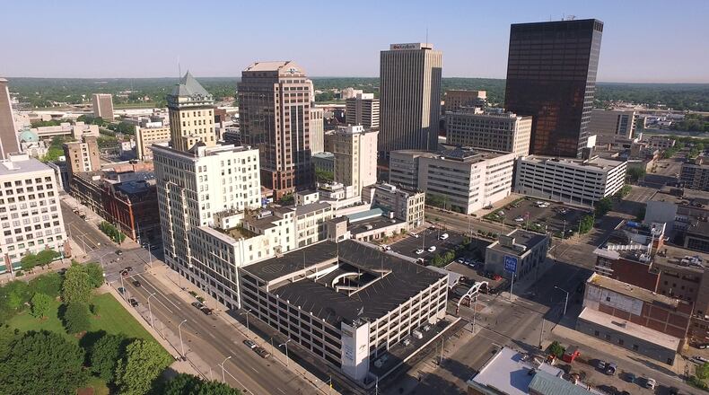 A view of downtown Dayton.. TY GREENLEES / STAFF