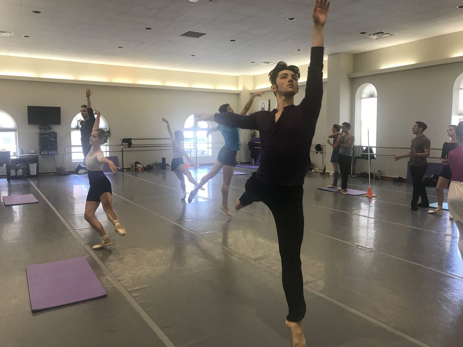 The Dayton Ballet Company will give the Verdi “Requiem” an entirely new look. Here, dancers rehearse for the Sept. 16 -17 performance at the Schuster Center. CONTRIBUTED
