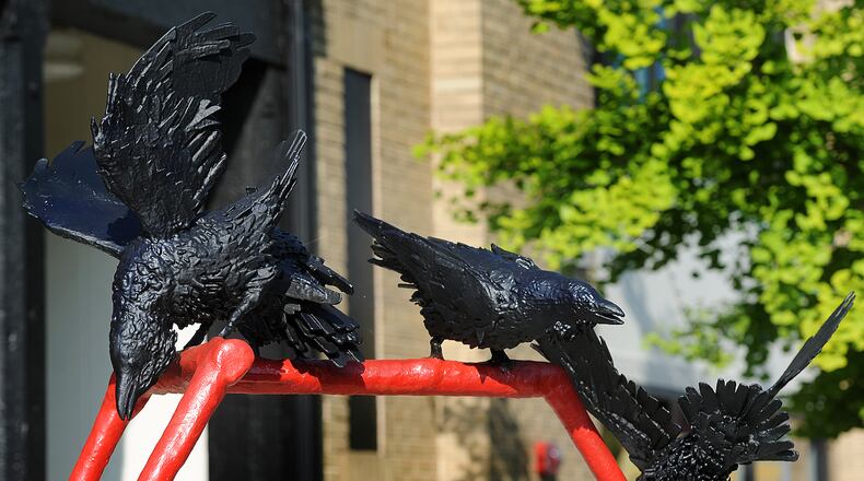 "Weathering the Storm" by Robert Porreca, on display with Sculptures on the Square in Troy. The exhibit runs through Oct. 1. MARSHALL GORBY\STAFF