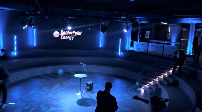 The Tank -- Inspired by CenterPoint Energy was unveiled Wednesday. The theater and event space seats 120 people. CORNELIUS FROLIK / STAFF