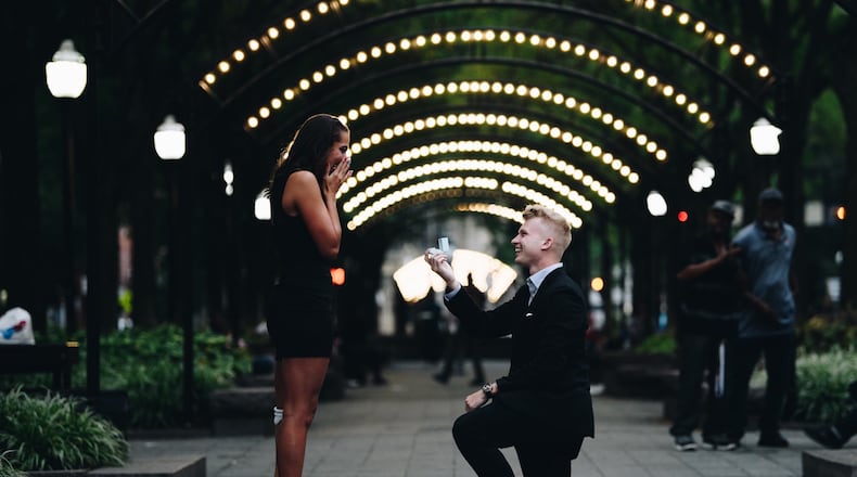 Grace Norman and Evan Taylor get engaged. Contributed photo