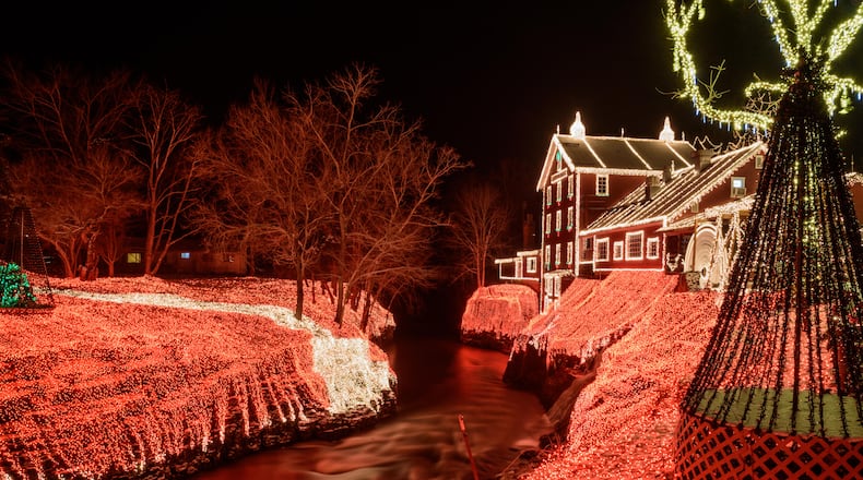 The historic Clifton mill, built in 1802 and still working, opened its Legendary Lights for the 2018 holiday season on Friday, Nov. 23. You can see Clifton Mill featured on ABC TV’s “The Great Christmas Light Fight” from 8 p.m. to 10 p.m. Monday, Dec. 3. TOM GILLIAM / CONTRIBUTING PHOTOGRAPHER