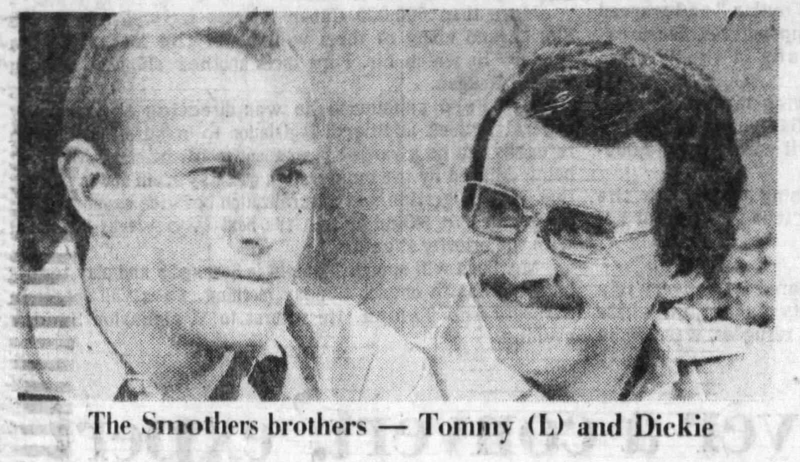 It may have been a flight of fancy which never got off the ground, but Wilbur and Orville Wright seemed to be about to fall in love, and on Broadway, in 1976, with Tom and Dick Smothers as the Wright Brothers. DAYTON DAILY NEWS ARCHIVES