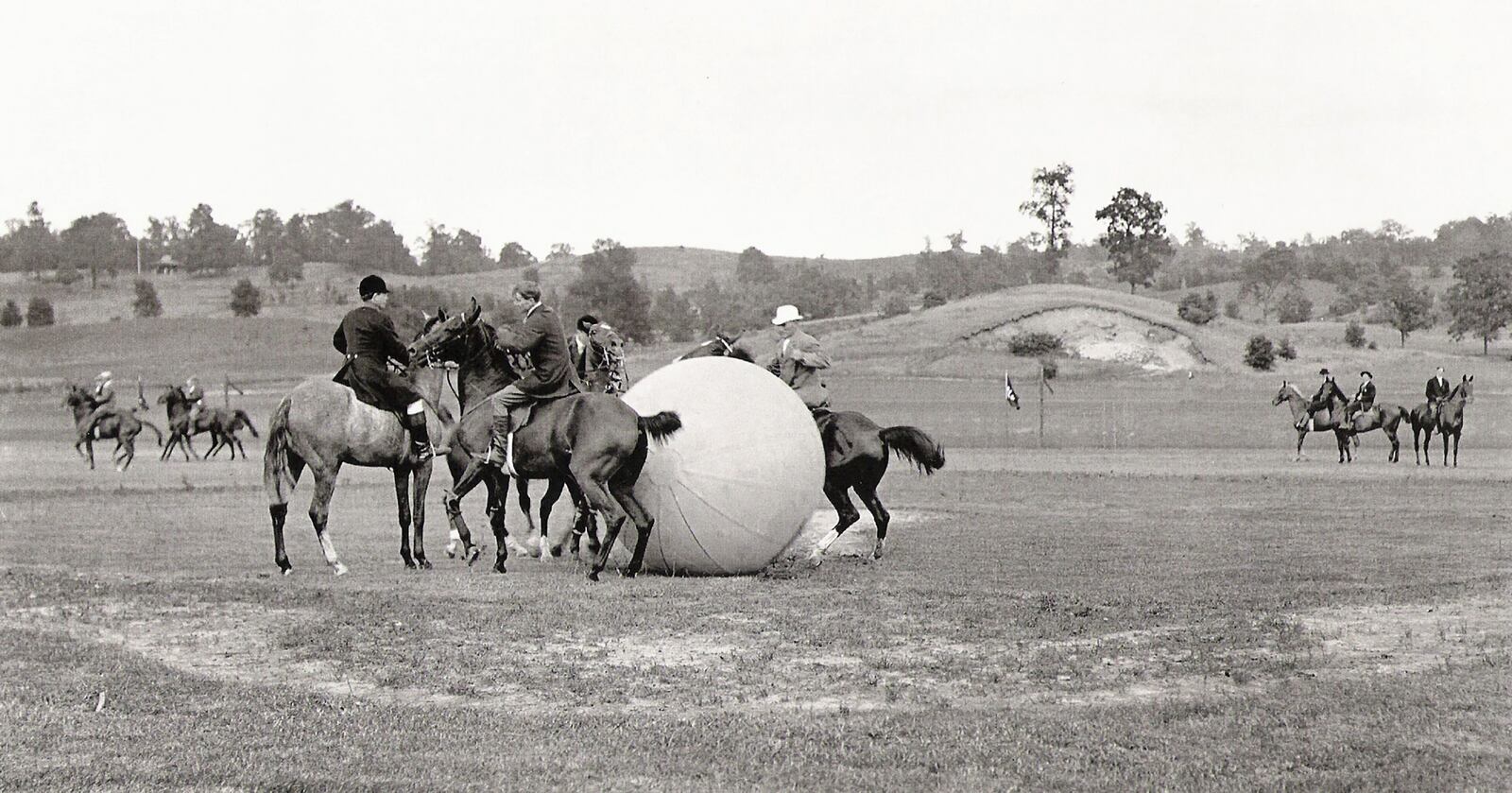 A game of "horse ball " is played at Community Golf Course on the present day site of the driving range. Community Golf Course is marking its 100th year. CONTRIBUTED PHOTO