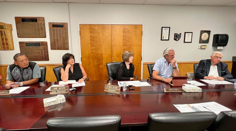 The Northmont City Schools Board of Education met in special session Wednesday to discuss proposed tax levy request options. AIMEE HANCOCK/STAFF