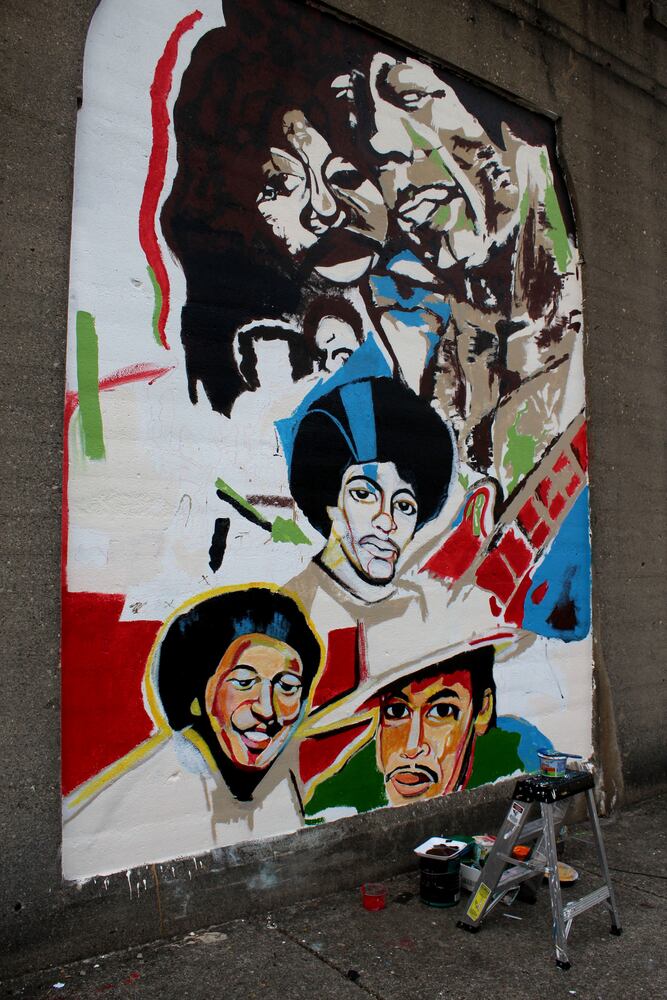 Photos: this Dayton wall is getting funky