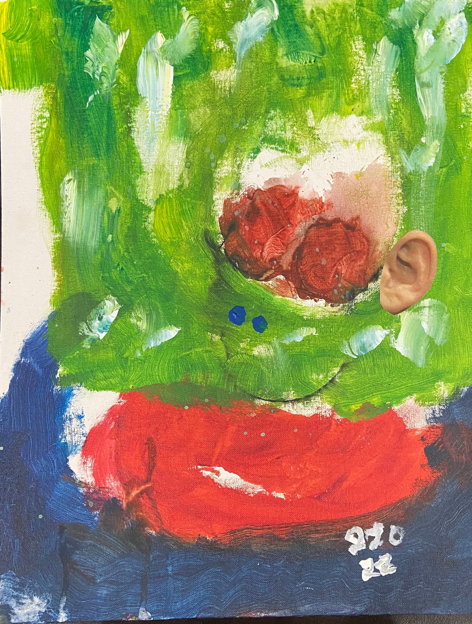 Jack Oberleitner started painting again after giving it up many years ago when he went almost completely blind. His self portrait was painted this year. CONTRIBUTED