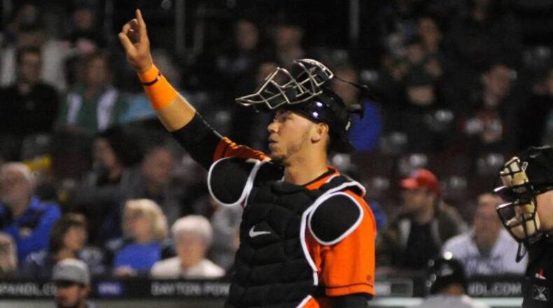 Dragons catcher Pabel Manzanero. MARC PENDLETON / STAFF