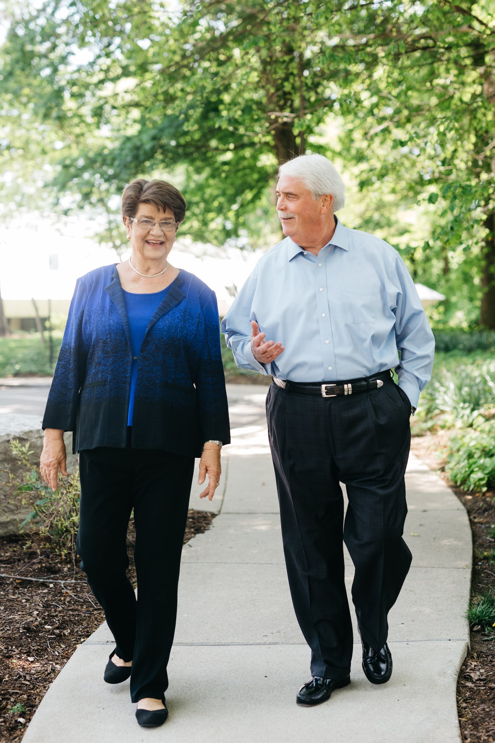 Mayor Peggy Lehner walking with former Mayor Don Patterson.