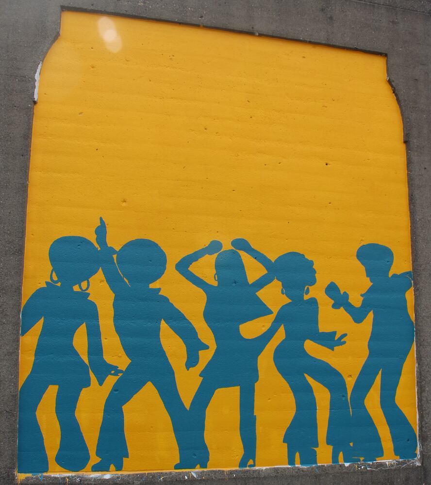 Photos: this Dayton wall is getting funky
