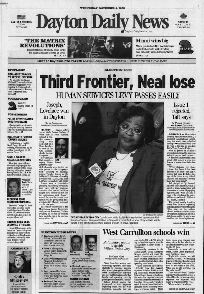 Election results front pages