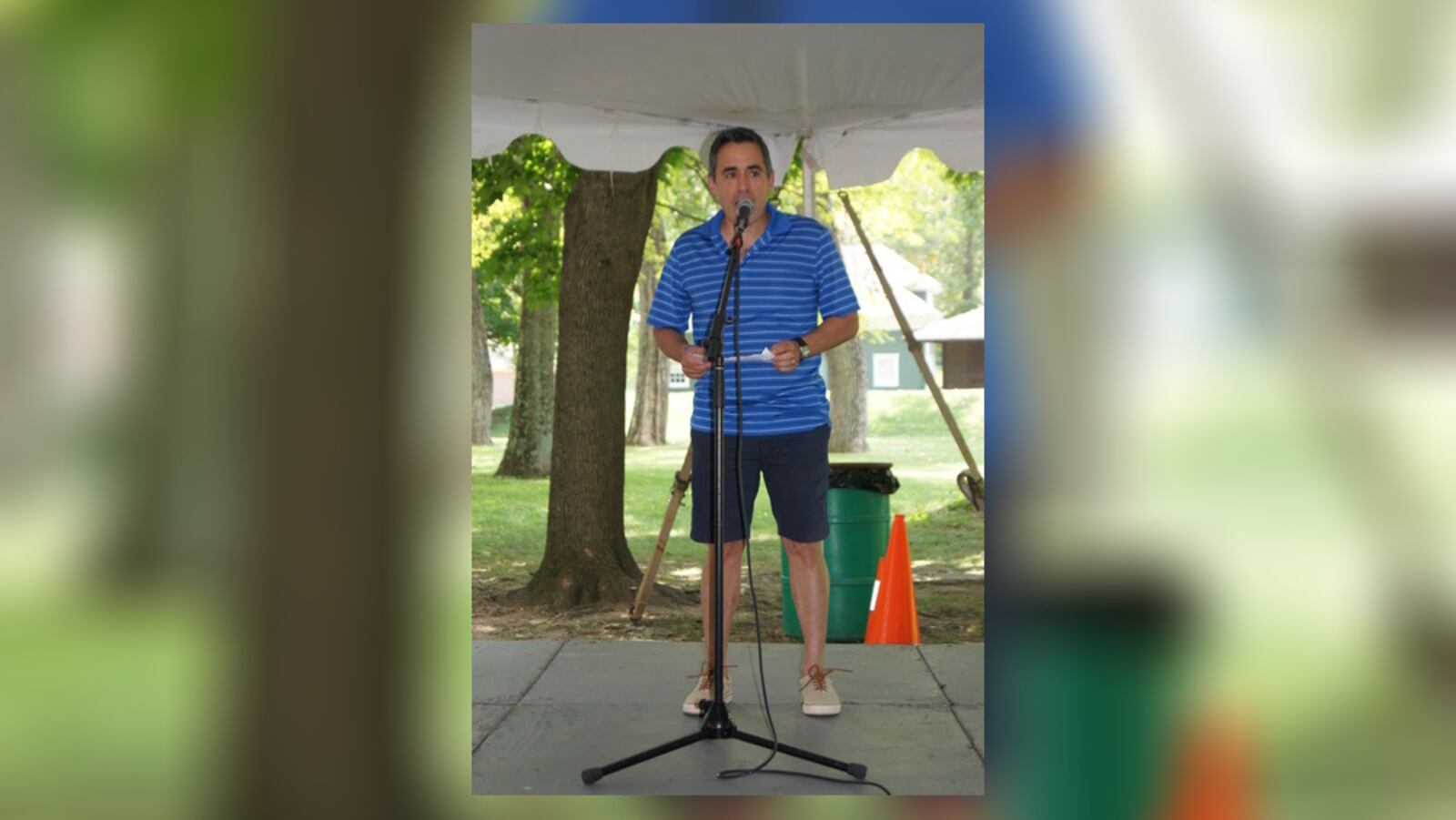 Dr. Mark Oxman, chief of the medical staff, addresses the employee picnic. CONTRIBUTED