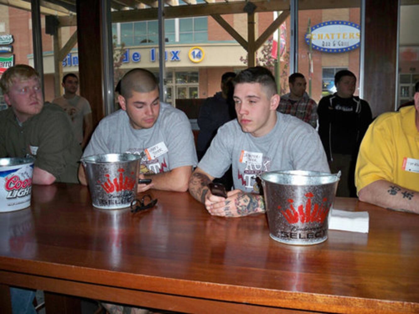 Bar Louie Tater Tot eating contest