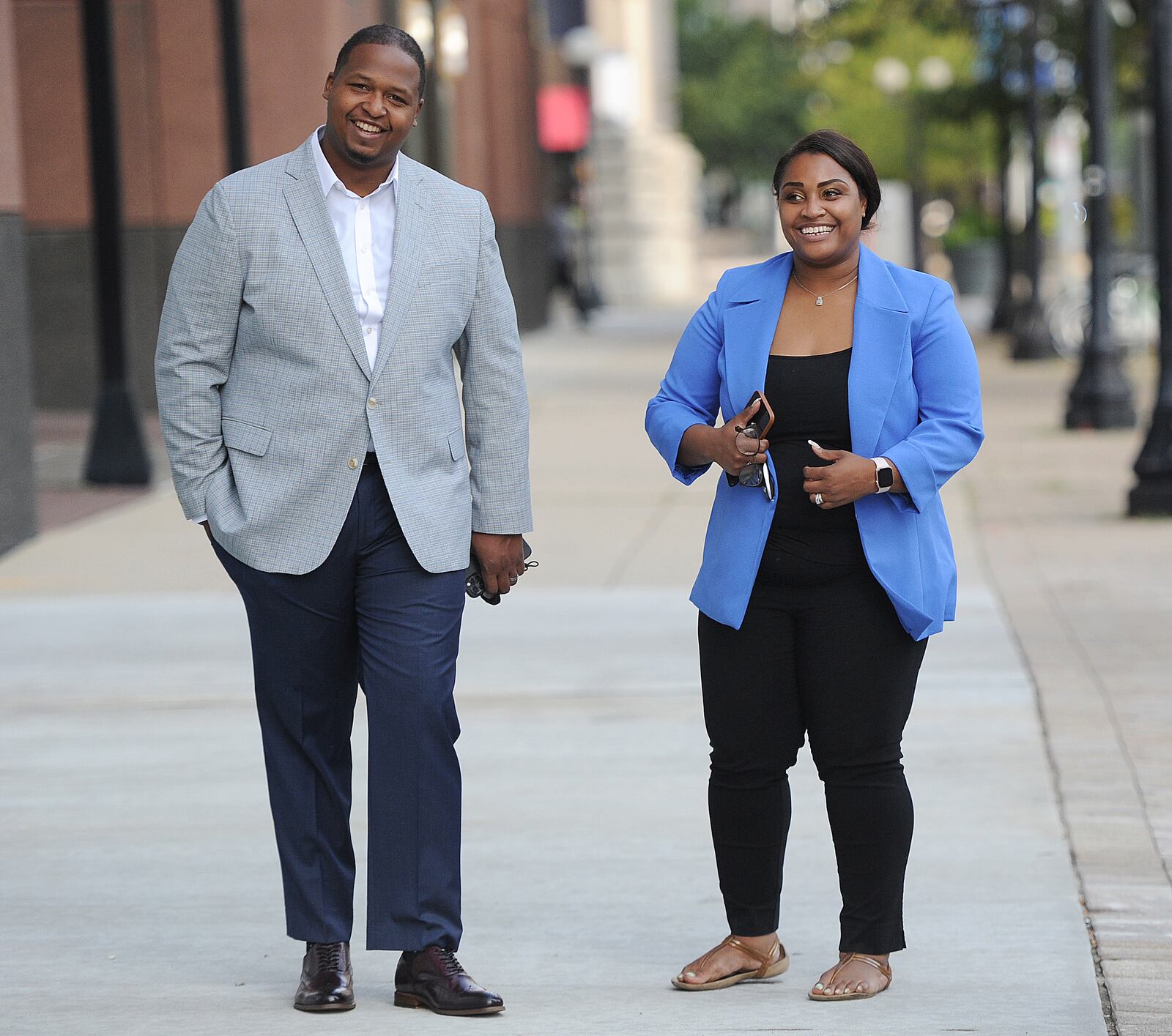 Gerald and Clarece Richardson, operate Startup Grounds located in The Hub at the Dayton Arcade.  MARSHALL GORBY\STAFF