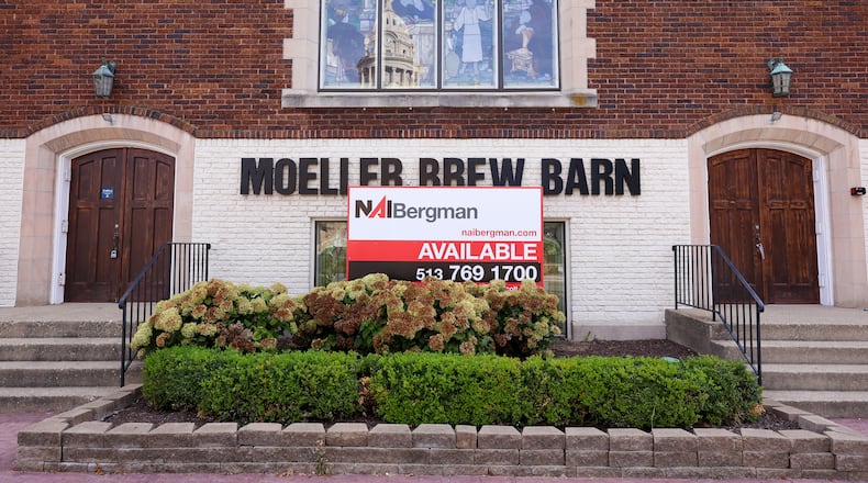 The site for the former Moeller Brew Barn in downtown Troy, located at 214 W. Main St., is on the market for $1.5 million. A.M. Scott Distillery, the local spirits company that operated the now-defunct Moeller Brew Barn in Troy, has filed for bankruptcy. BRYANT BILLING/STAFF