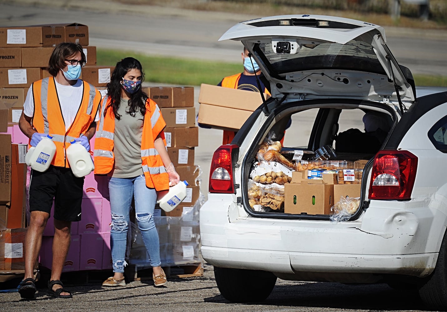 Food distribution even at Nutter Center