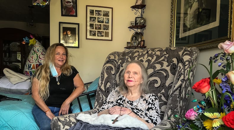 Dolores Turner turned 95 on July 8 and because of COVID-19 she could not see all of her family. She lives with her daughter, Bobbie Joe Gentry in Riverside. JIM NOELKER/STAFF