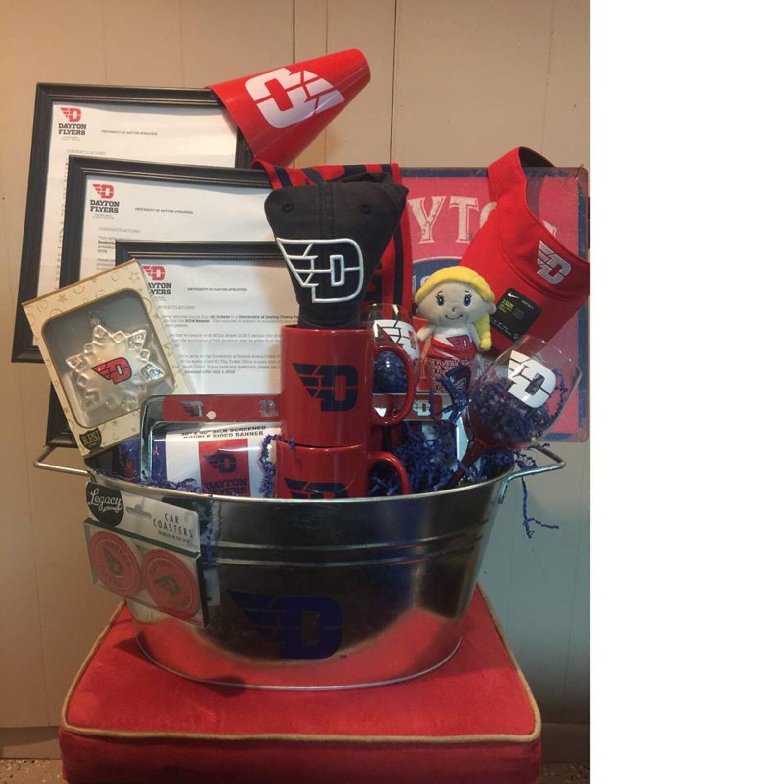This University of Dayton prize basket is from St. Helen's 2018 festival. Look for new and exciting prize baskets this year! from St. Helen Spring Festival Facebook page