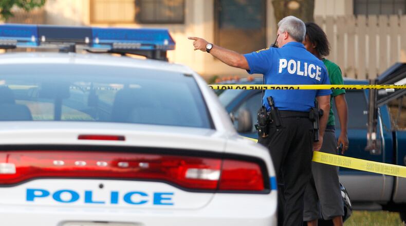 The ransomware cyber attacks against Riverside in April and May — which have cost the city tens of thousands of dollars — shut down the police department’s records management system used to create and store investigative reports. In this file photo, Riverside police investigate a shooting in the 4000 block of Arrowrock Avenue on July 4, 2012. STAFF FILE