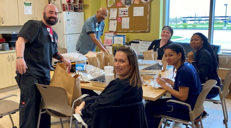 Oberer Companies treat the Soin Medical Center Emergency Department to Rusty Taco earlier in April. CONTRIBUTED