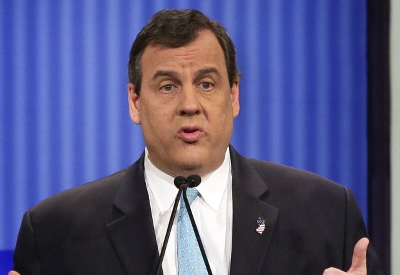 Republican presidential candidate New Jersey Gov. Chris Christie answers a question during a Republican presidential primary debate, Thursday, Jan. 28, 2016, in Des Moines, Iowa. (AP Photo/Charlie Neibergall)