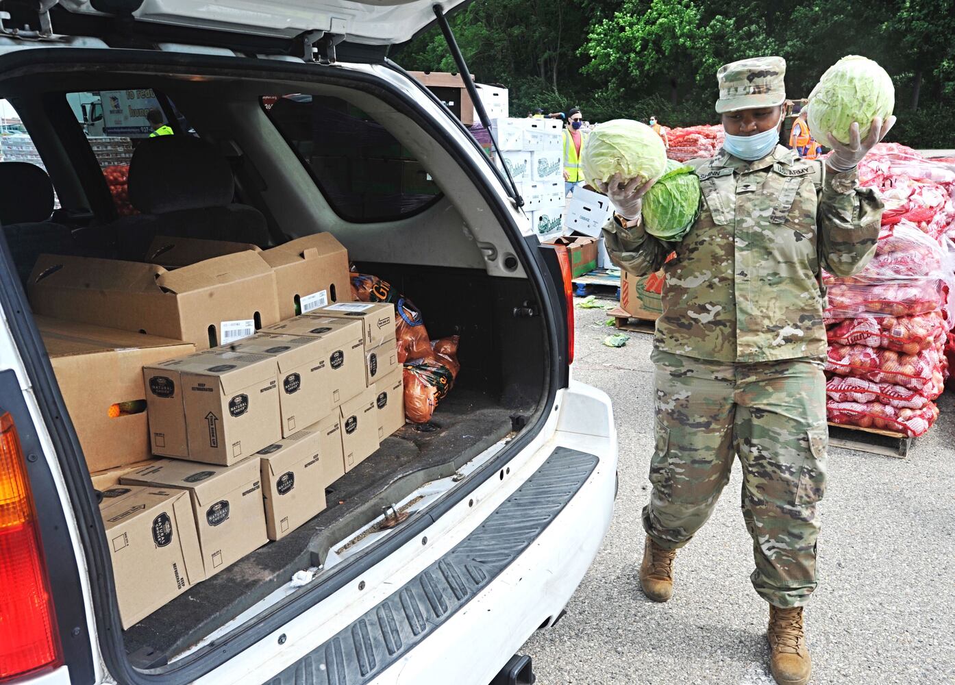 PHOTOS: Foodbank works from Nutter Center