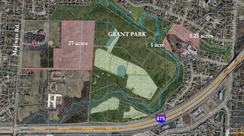 Centerville City School Board approved the sale of 33.25 acres of land to the Centerville-Washington Park District on Monday, Aug. 29, 2022. The land is adjacent to CWPD’s Grant Park and is divided into three parcels, 27 acres adjacent to Watts Middle School and an additional 6.25 acres near Normandy Elementary School.
